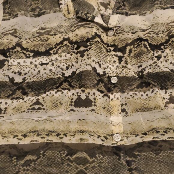 Skye's The Limit womens XL cream & gray snakeskin fully sheer tunic swim… - Picture 6 of 11